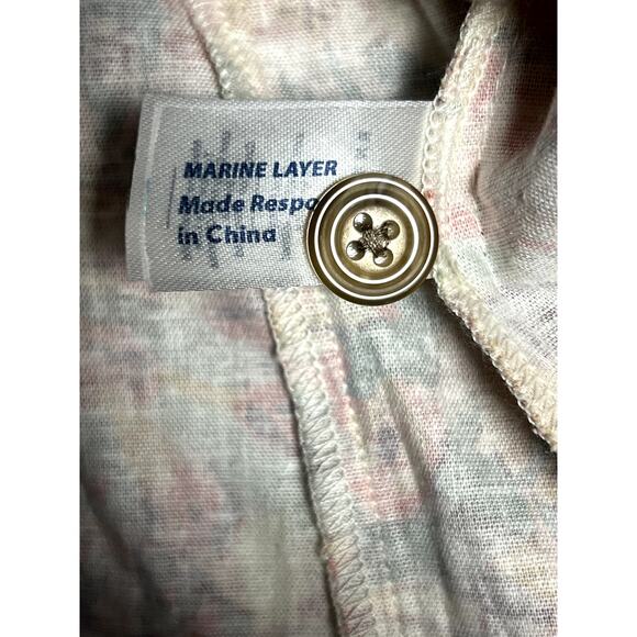 Marine Layer Womens Camila Mini Dress Superbloom Size Large - Picture 8 of 9